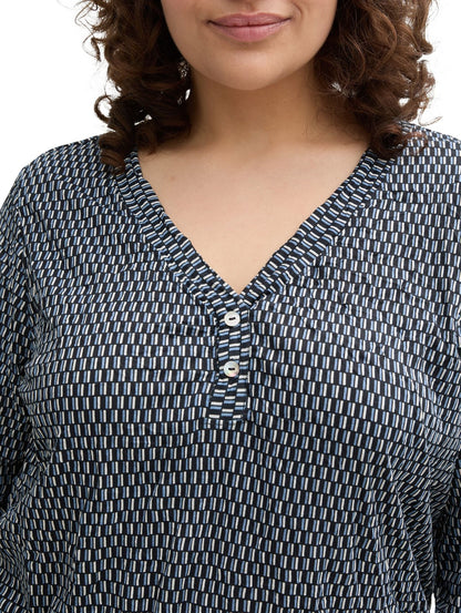 Plus Size - Crinkle Blusenshirt