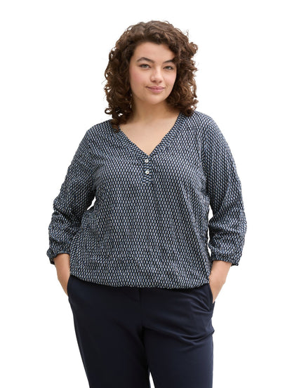 Plus Size - Crinkle Blusenshirt