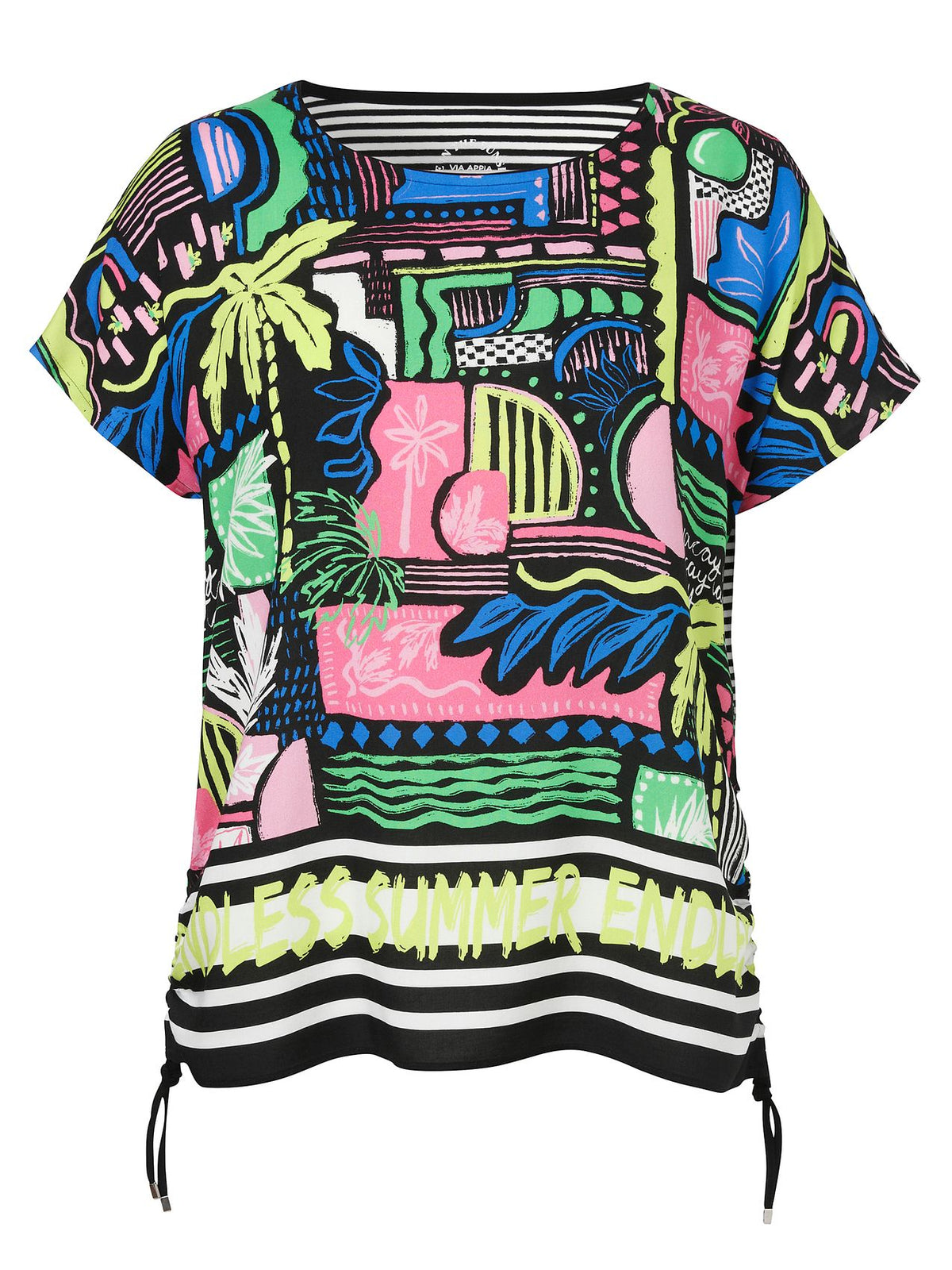 VIA APPIA Bluse Rundhals 1/2 Arm Druck 48