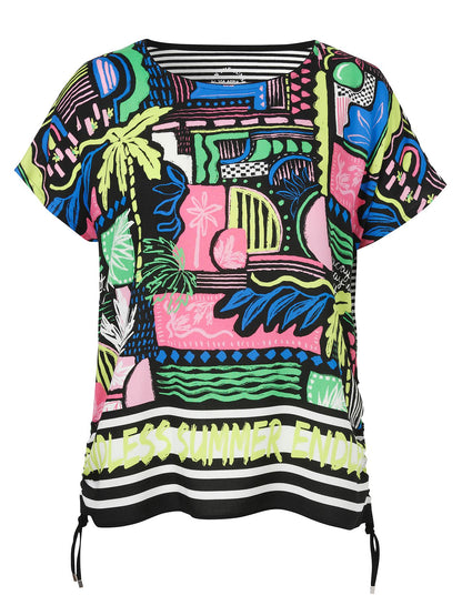 VIA APPIA Bluse Rundhals 1/2 Arm Druck 48