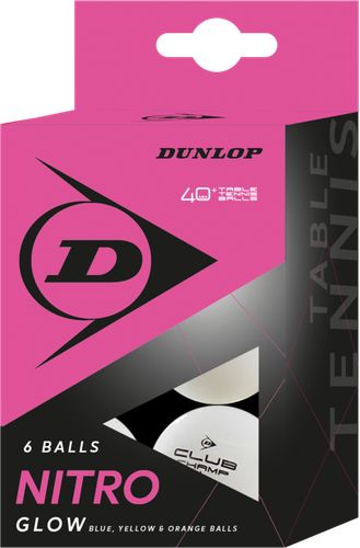 DUNLOP Tischtenisbälle 40+ NITRO GLOW 6er Pack