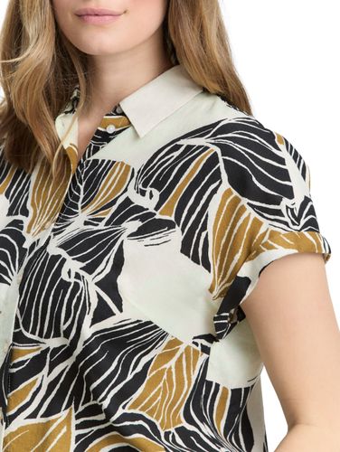 TOM TAILOR Plus Size - Loose Fit Bluse mit Leinenanteil