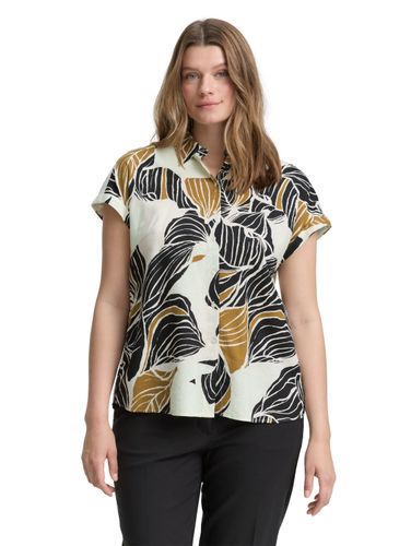 TOM TAILOR Plus Size - Loose Fit Bluse mit Leinenanteil