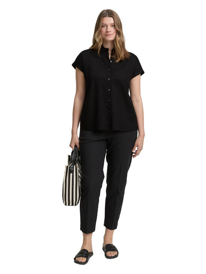 TOM TAILOR Plus Size - Loose Fit Bluse mit Leinenanteil