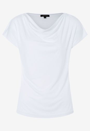 MORE & MORE T-Shirt mit Wasserfall-Ausschnitt weiß Sommer-Kollektion 44