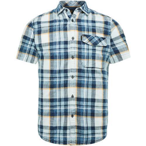 PME PME LEGEND Short Sleeve Shirt Ctn Indigo Check