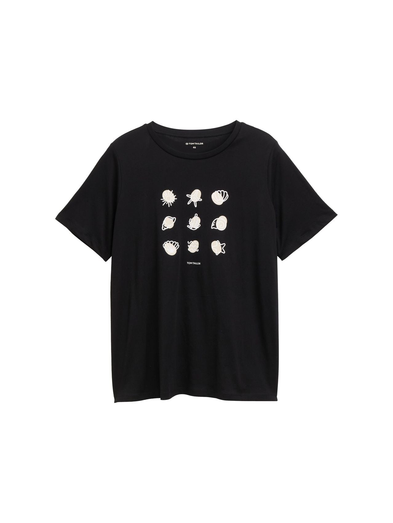TOM TAILOR Plus Size - T-Shirt mit Print 46 deep black