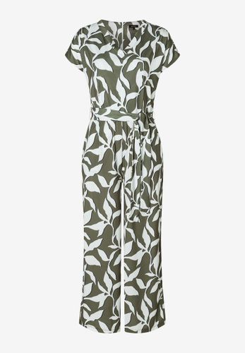 MORE & MORE Jersey-Jumpsuit Blätterprint Sommer-Kollektion