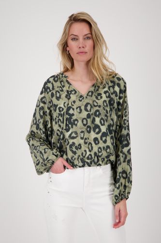 MONARI Bluse, bamboo gemustert