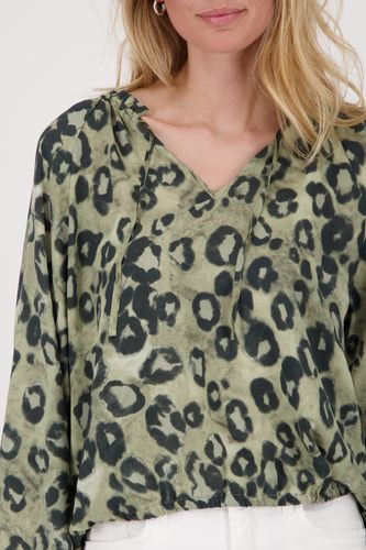 MONARI Bluse, bamboo gemustert