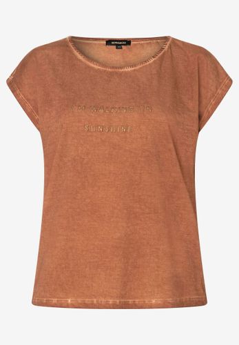 MORE & MORE T-Shirt mit Schriften clay brown Sommer-Kollektion