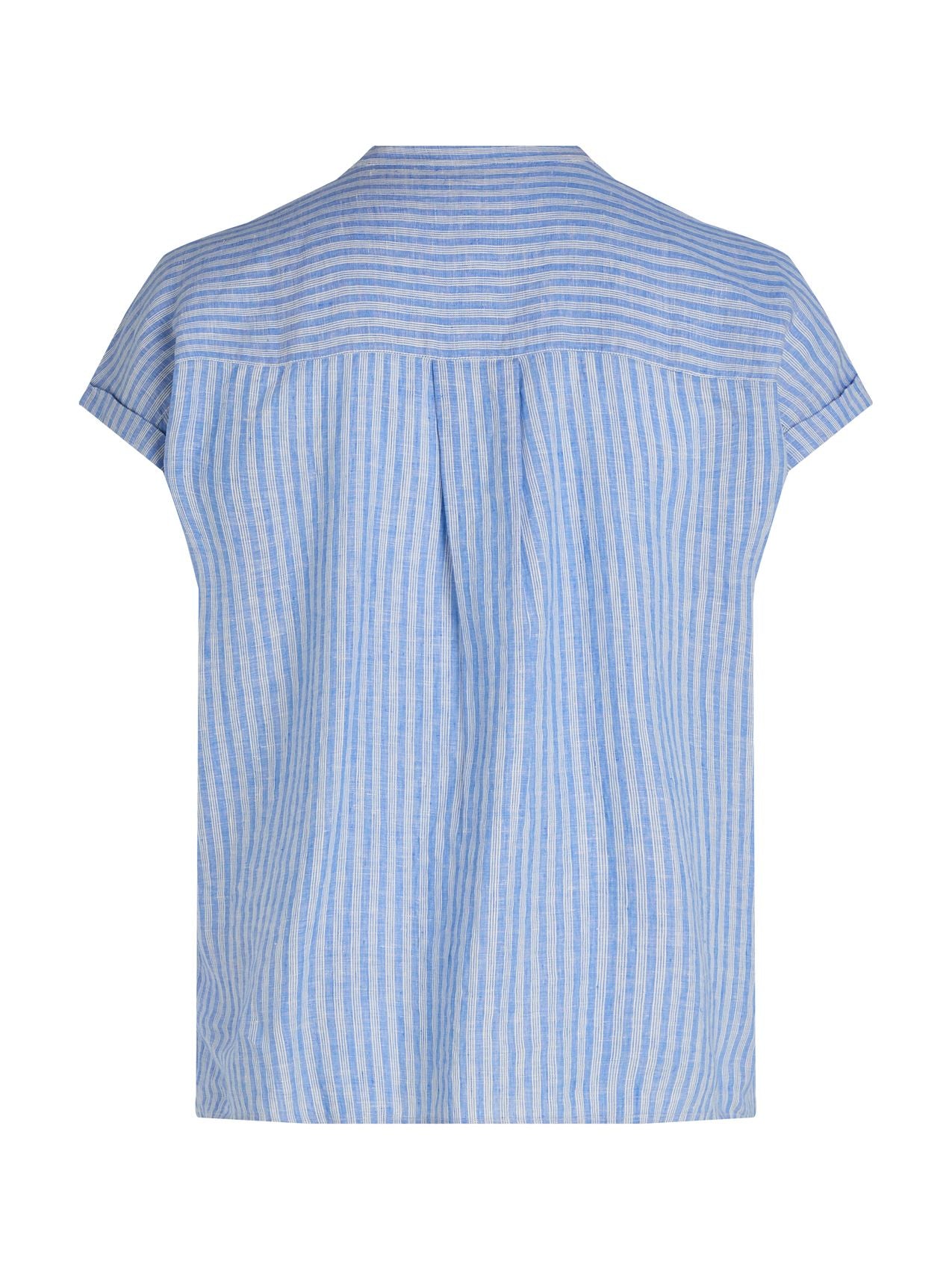 TOMMY HILFIGER CRV ESS LI COLLARLESS S/S BLOUSE