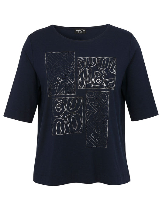 VIA APPIA T-Shirt Rundhals 1/2 Arm Motiv 46