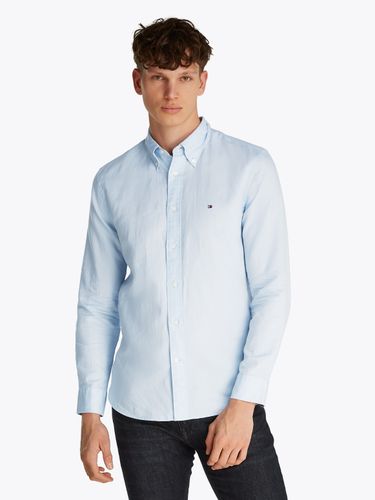 TOMMY HILFIGER LINEN BLEND SOLID RF SHIRT XL