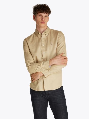 TOMMY HILFIGER LINEN BLEND SOLID RF SHIRT L