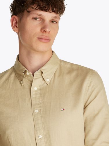TOMMY HILFIGER LINEN BLEND SOLID RF SHIRT