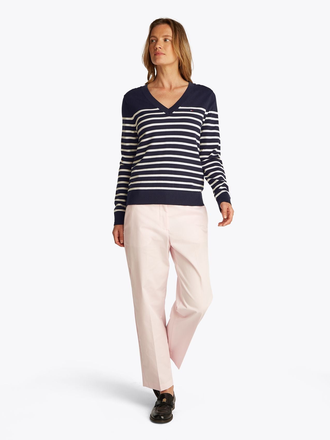 TOMMY HILFIGER Feinstrick-Pullover mit V-Ausschnitt