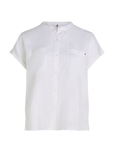 TOMMY HILFIGER CRV ESS LI COLLARLESS S/S BLOUSE