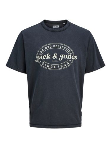 JACK & JONES JJEDOVER PRINT TEE SS CREW NECK PLS