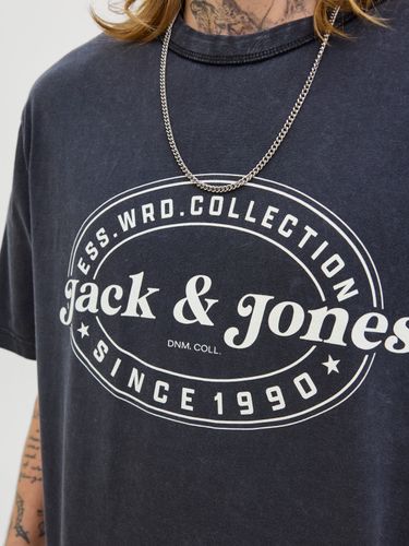 JACK & JONES JJEDOVER PRINT TEE SS CREW NECK PLS
