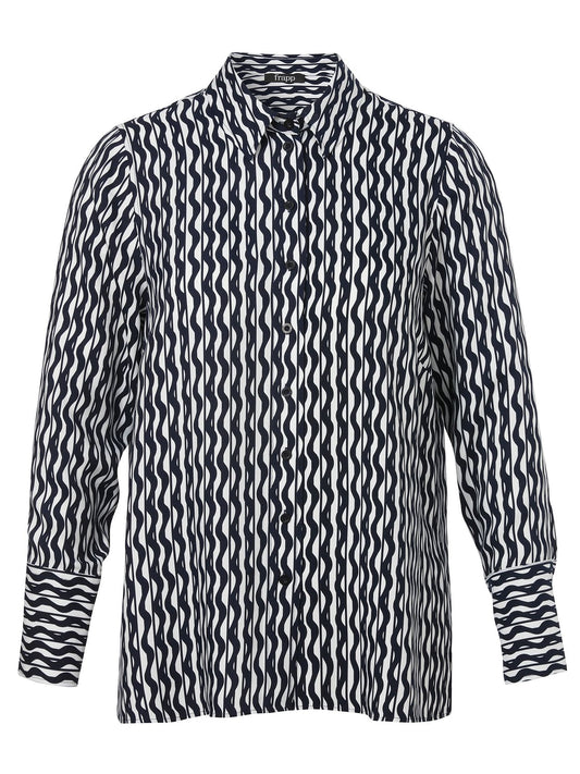 FRAPP Bluse Hemdkragen 1/1 Arm Druck 52