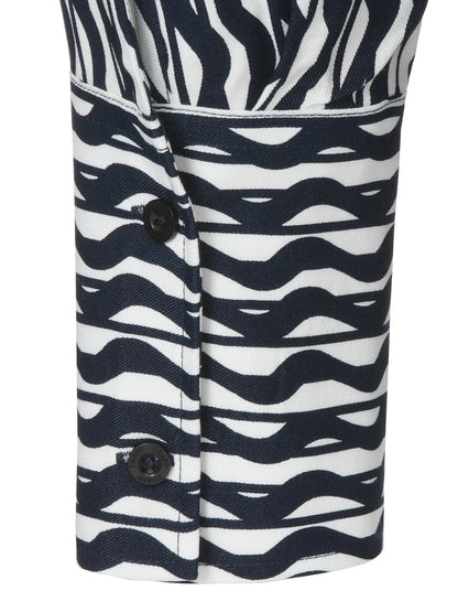 FRAPP Bluse Hemdkragen 1/1 Arm Druck
