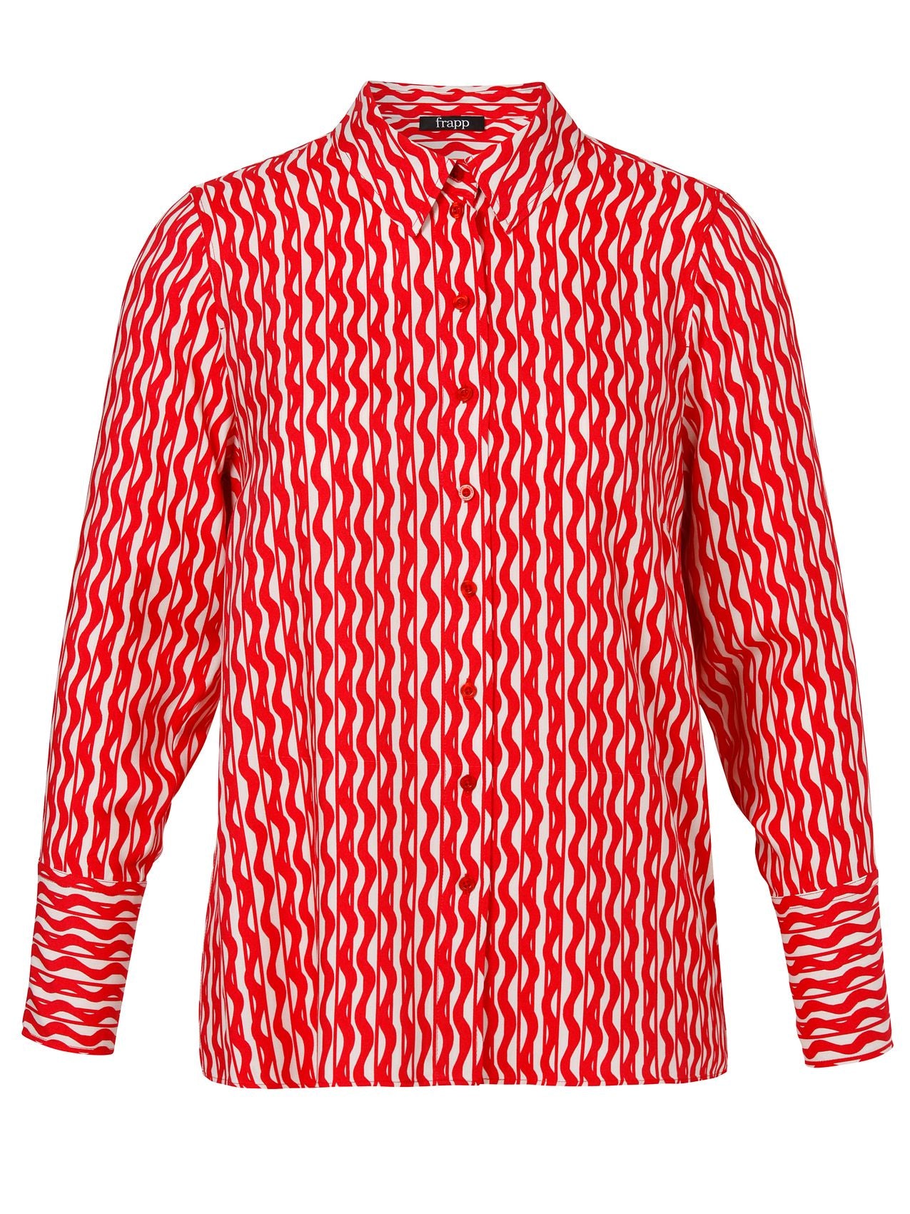 FRAPP Bluse Hemdkragen 1/1 Arm Druck 54