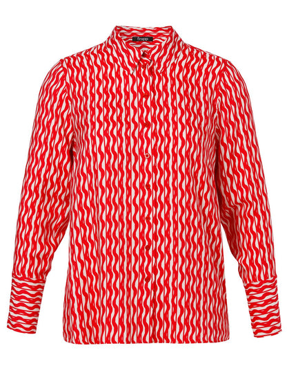 FRAPP Bluse Hemdkragen 1/1 Arm Druck 54