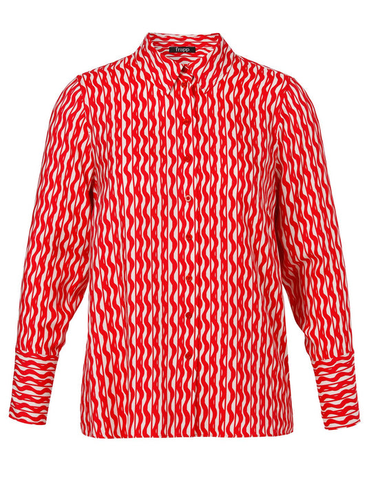 FRAPP Bluse Hemdkragen 1/1 Arm Druck 54
