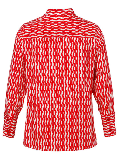 FRAPP Bluse Hemdkragen 1/1 Arm Druck