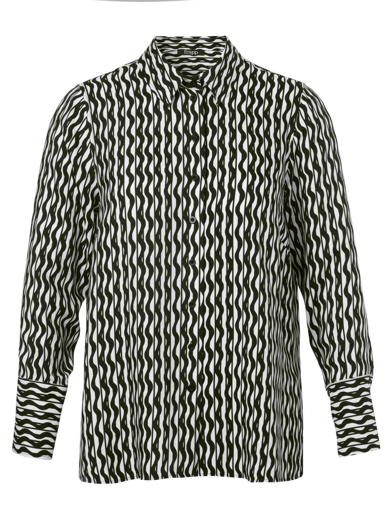 FRAPP Bluse Hemdkragen 1/1 Arm Druck 46