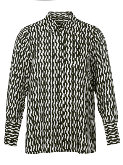 FRAPP Bluse Hemdkragen 1/1 Arm Druck 46