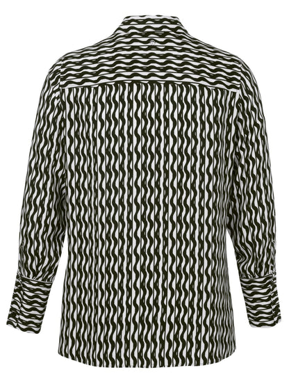 FRAPP Bluse Hemdkragen 1/1 Arm Druck