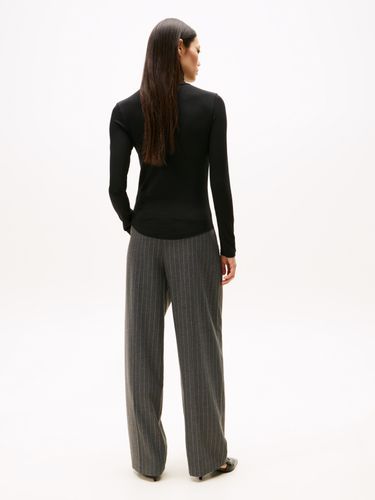 TOMMY HILFIGER SLIM 5X2 RIB ROLL-NK LS