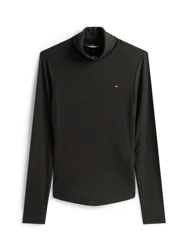 TOMMY HILFIGER SLIM 5X2 RIB ROLL-NK LS