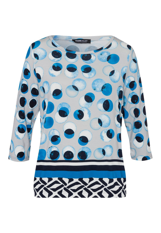 FRANK WALDER Shirt ARCTIC GLOW mit modischem Panneaux-Print