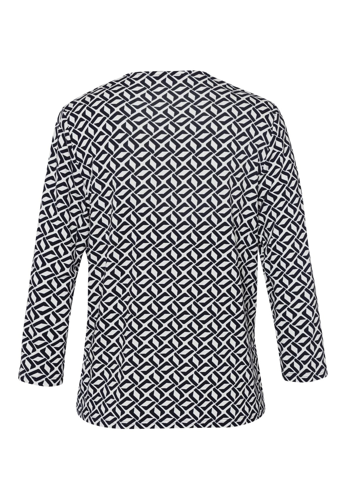 FRANK WALDER Blusenshirt ARCTIC GLOW mit geschlitztem Rundhals