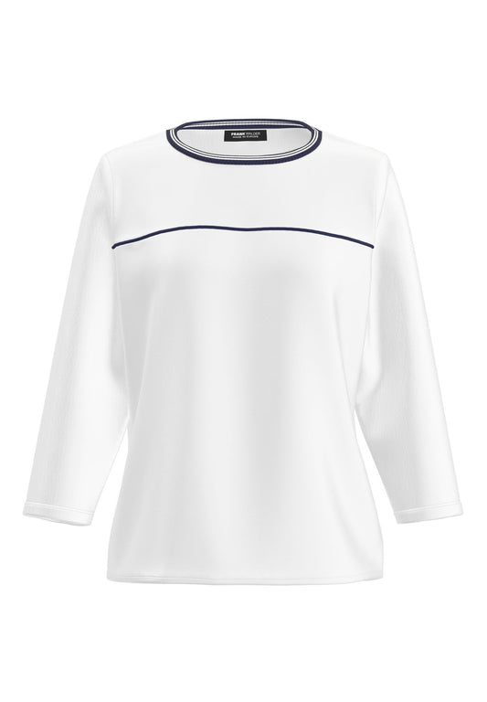 FRANK WALDER Blusenshirt ELEMENTS mit Strickbündchen