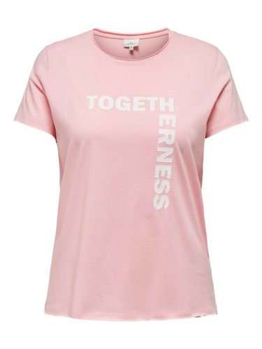 ONLY CARMAKOMA CARQUOTE LIFE SS O-NECK REG TEE JRS