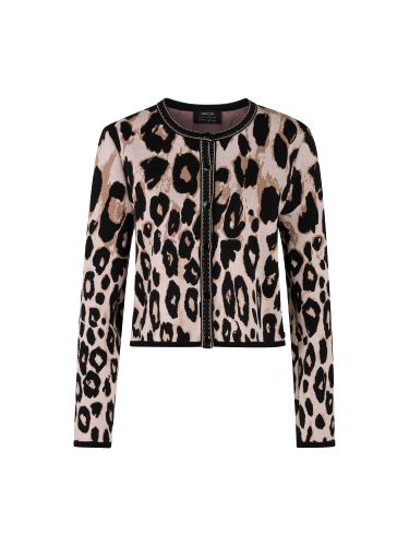 MARC CAIN Cropped Leo-Cardigan Knitted in Germany