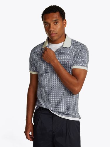 TOMMY HILFIGER INTERLOCK AOP REG POLO M