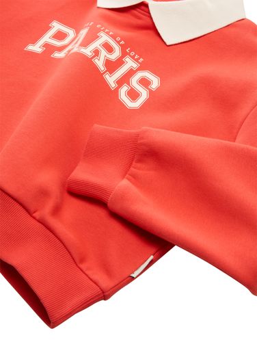 TOM TAILOR Cropped Sweatshirt mit Kragen