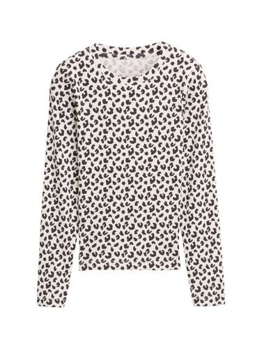 TOM TAILOR Ripp Langarmshirt mit Leo-Print