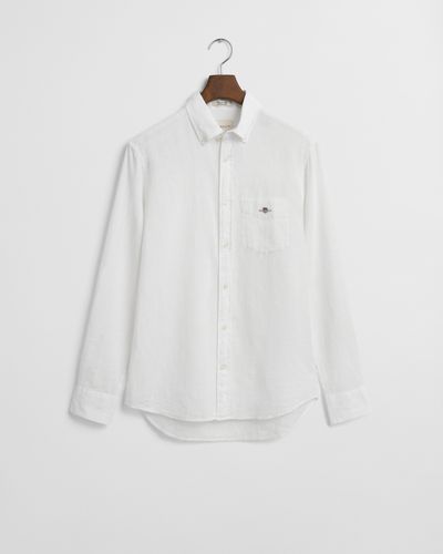 GANT Regular Fit Baumwoll Leinen Hemd