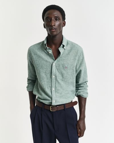 GANT Regular Fit Baumwoll Leinen Hemd