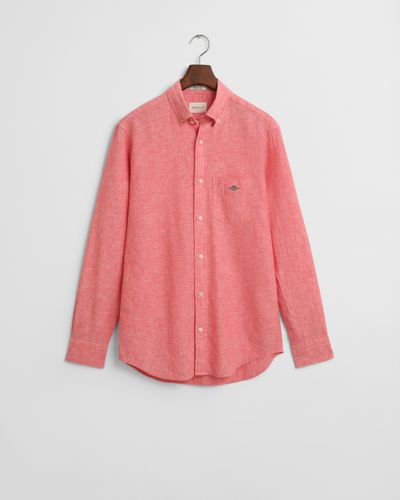 GANT Regular Fit Baumwoll Leinen Hemd