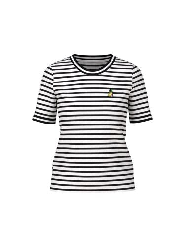 MARC CAIN Geringeltes Rippen-T-Shirt