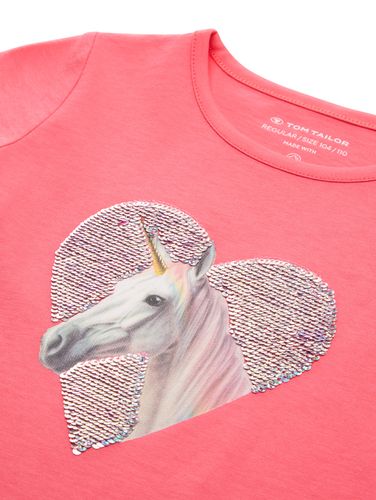 TOM TAILOR T-Shirt mit Wendepailletten