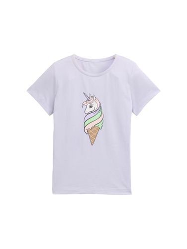 TOM TAILOR T-Shirt mit Glitzer-Print
