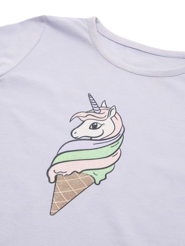 TOM TAILOR T-Shirt mit Glitzer-Print